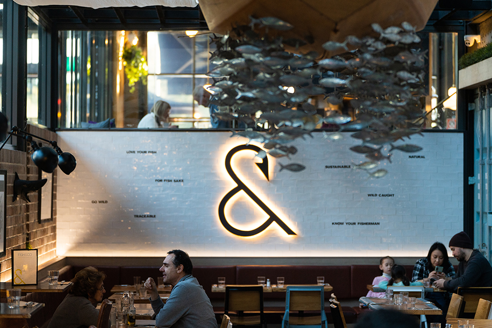 Interior of a restaurant